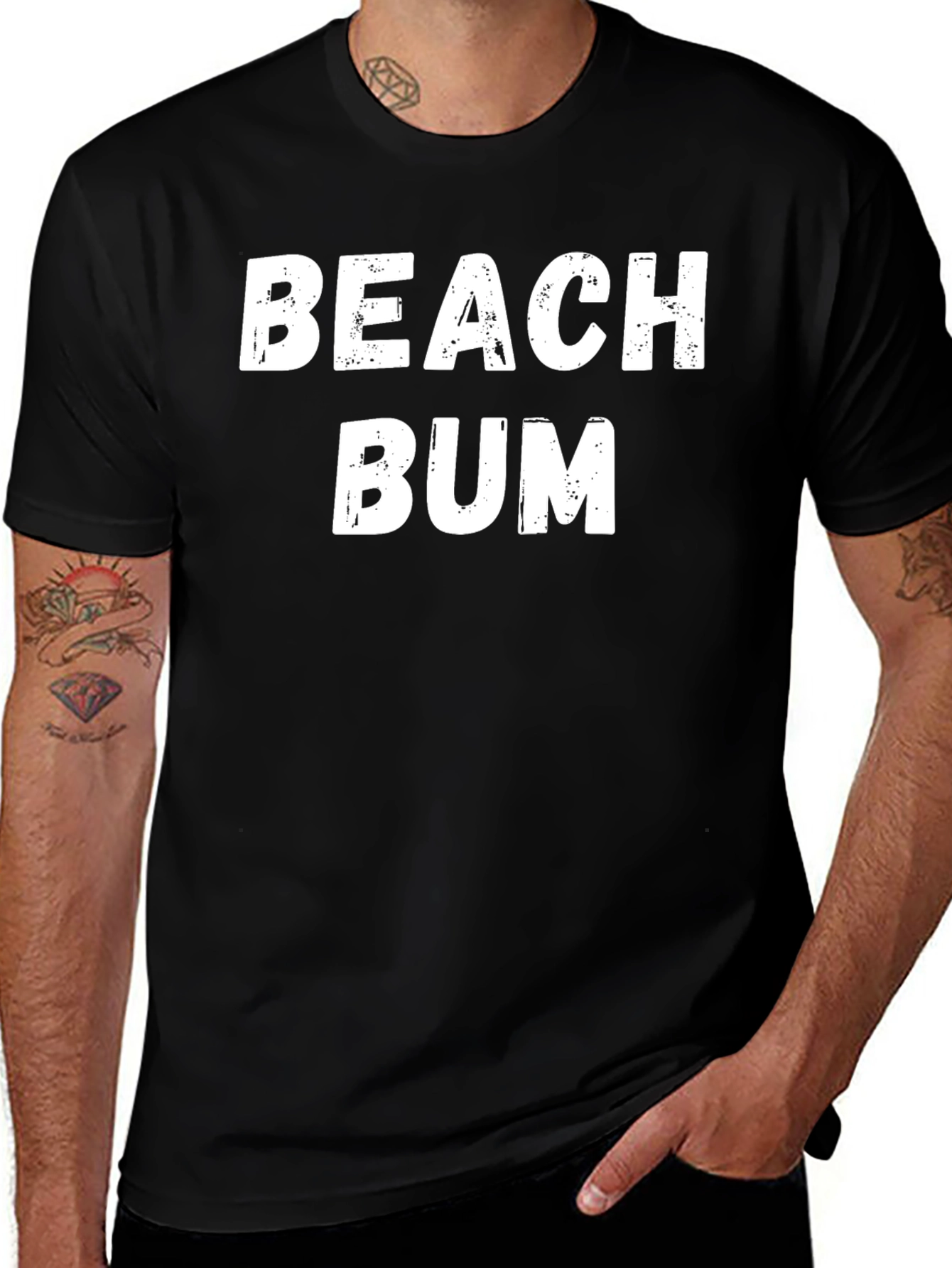 Beach Bum Black T-Shirt
