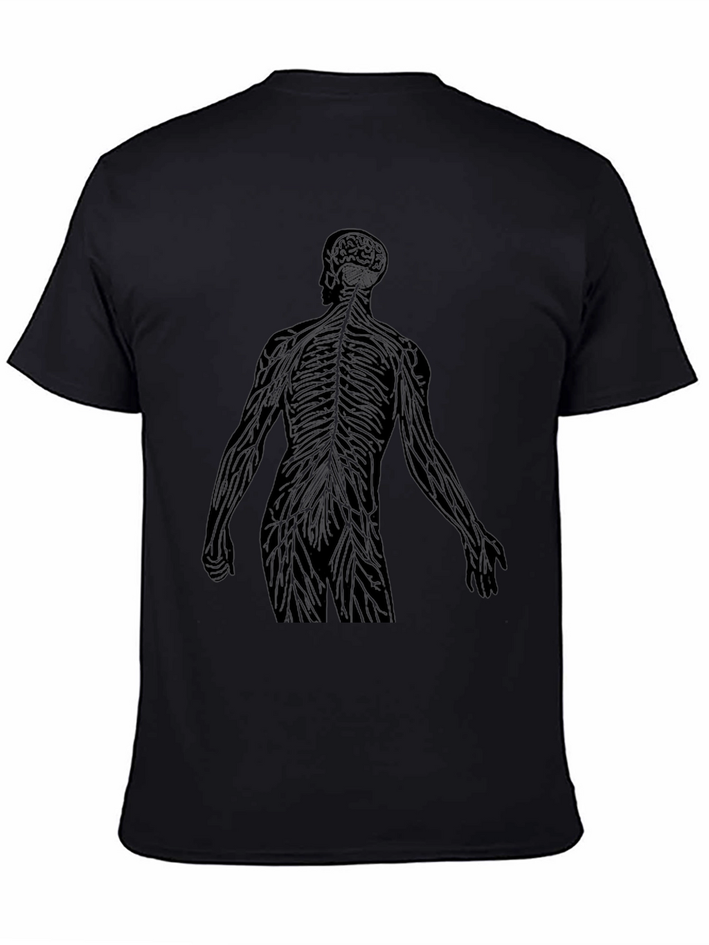 Anatomical Silhouette Graphic Tee - Black