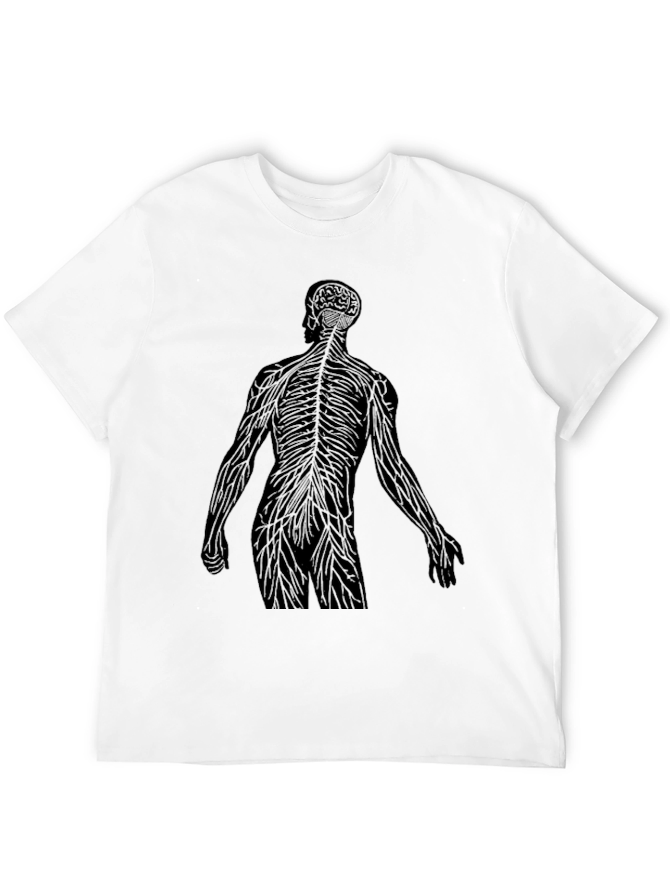 Anatomical Silhouette Graphic Tee - Black