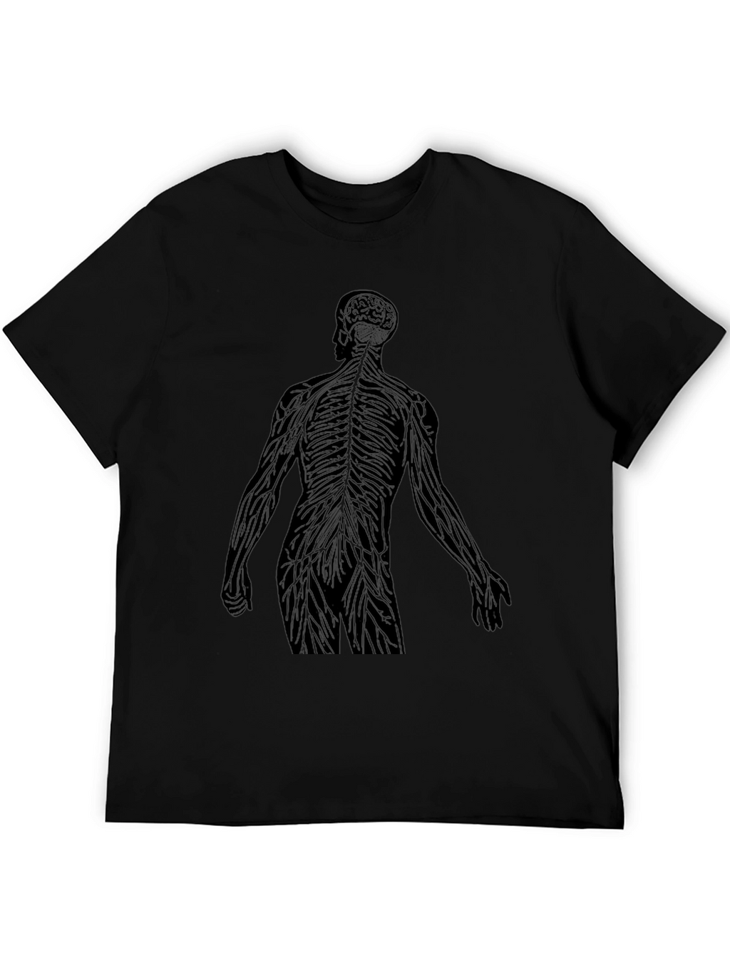 Anatomical Silhouette Graphic Tee - Black