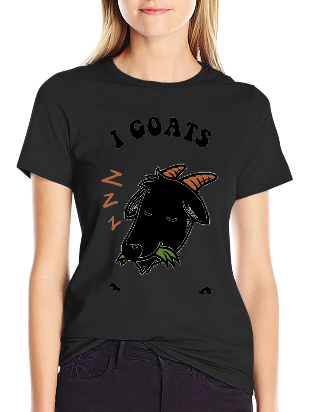 I Love Goats T-Shirt - Black Cotton Blend