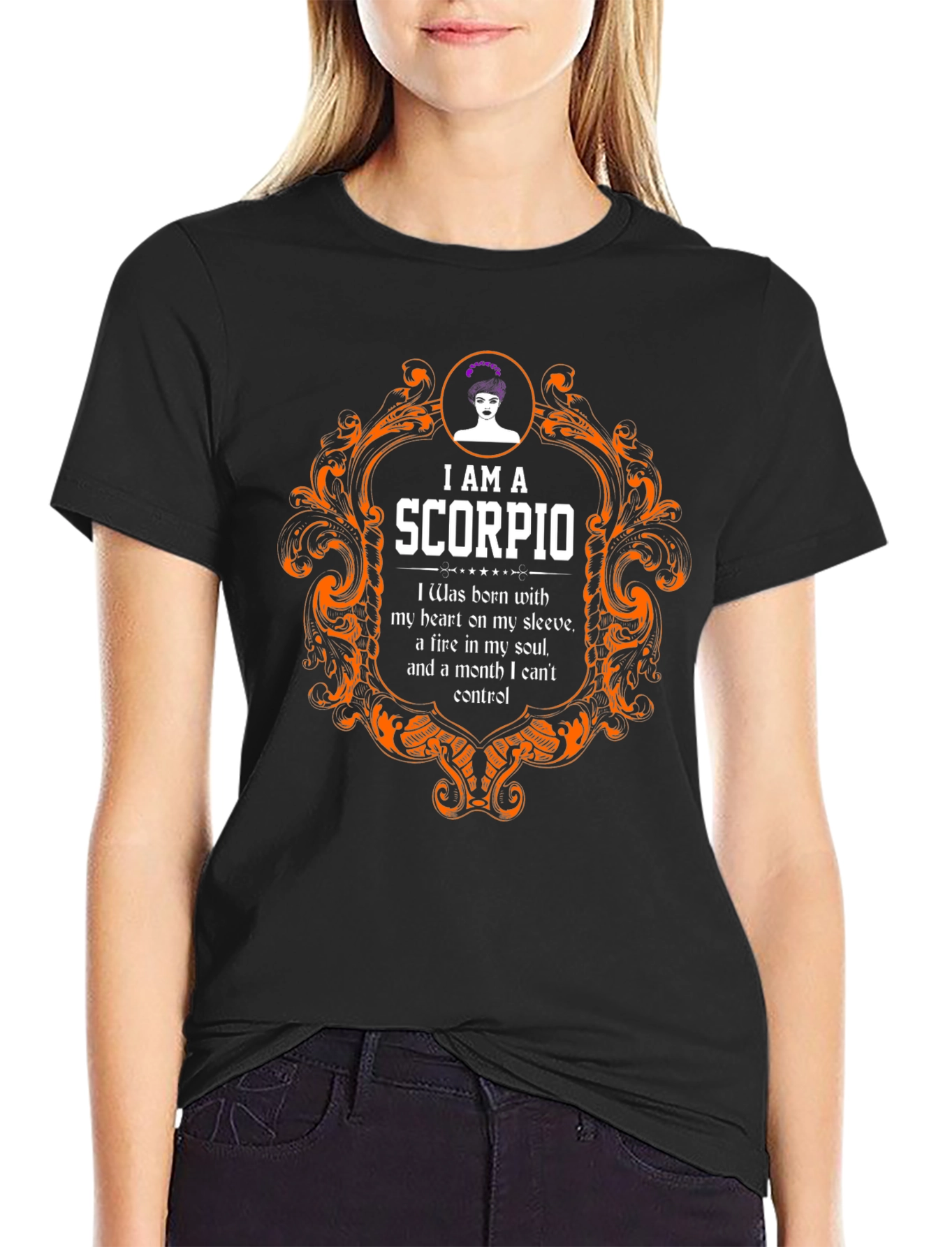 Scorpio Zodiac T-Shirt - Heart on Sleeve Fire in Soul