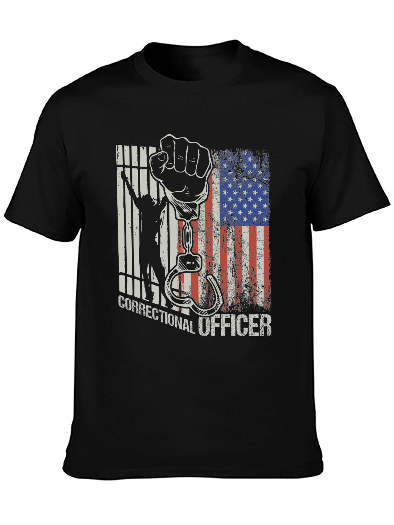 Correctional Officer Graphic Tee - USA Flag