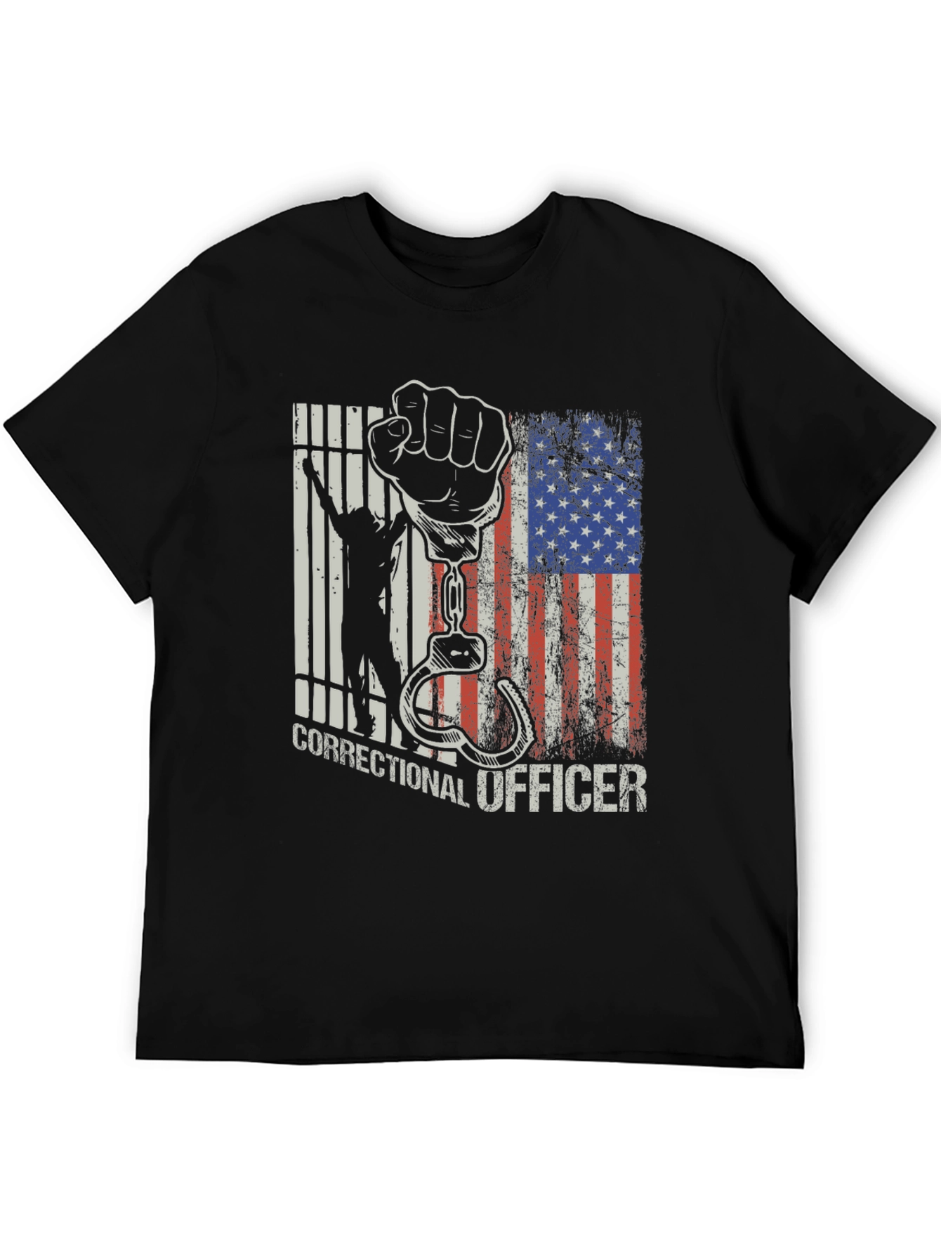 Correctional Officer Graphic Tee - USA Flag