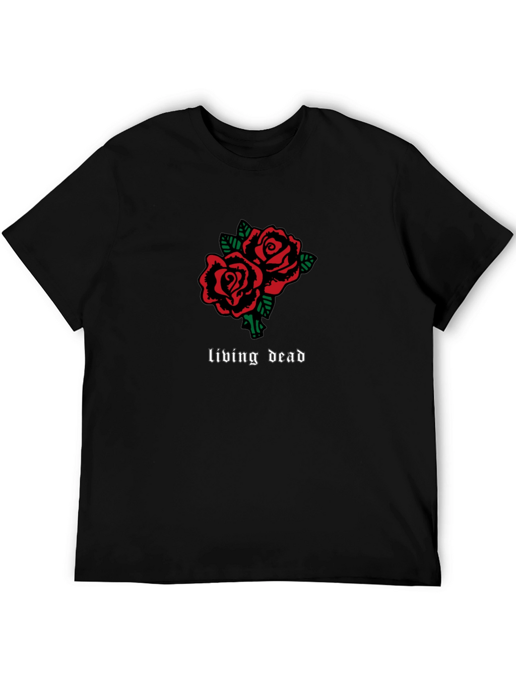 Living Dead Roses Graphic T-Shirt - Black