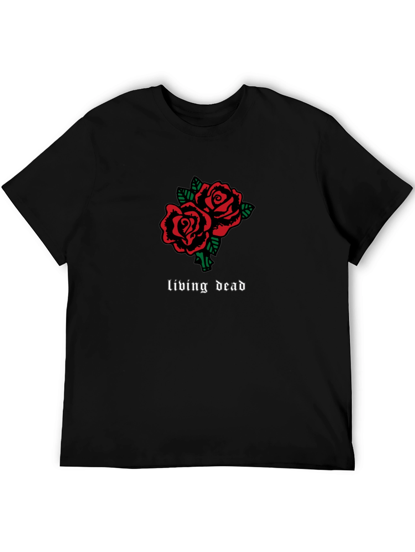 Living Dead Roses Graphic T-Shirt - Black