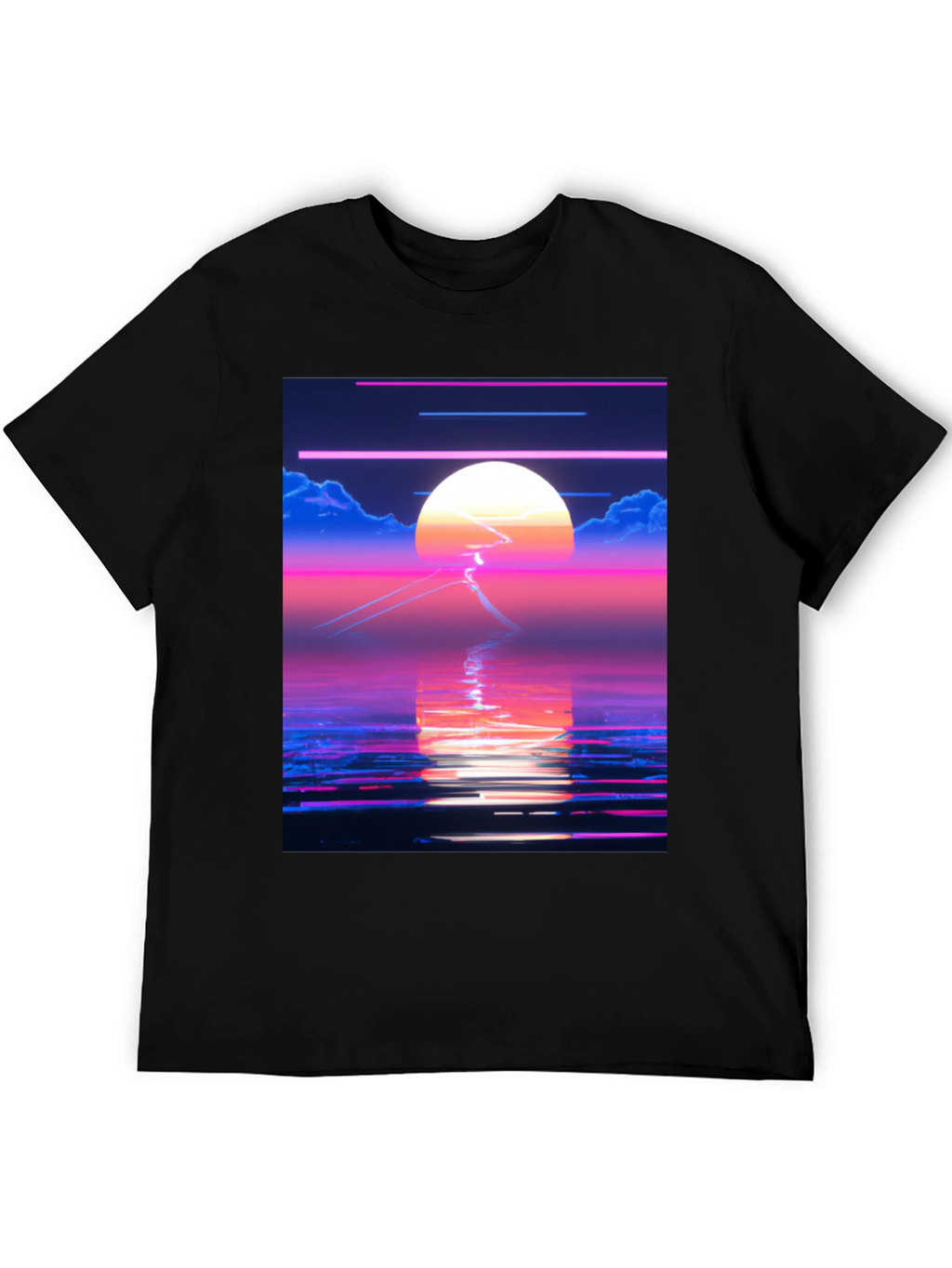 Synthwave Sunset T-Shirt - Retro 80s Aesthetic