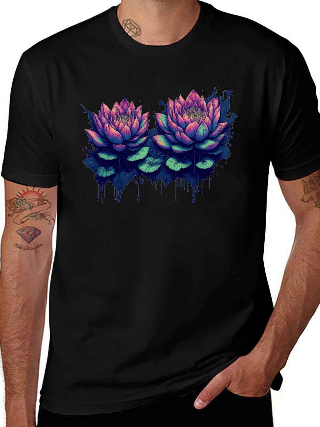 Lotus Blossom Graphic T-Shirt