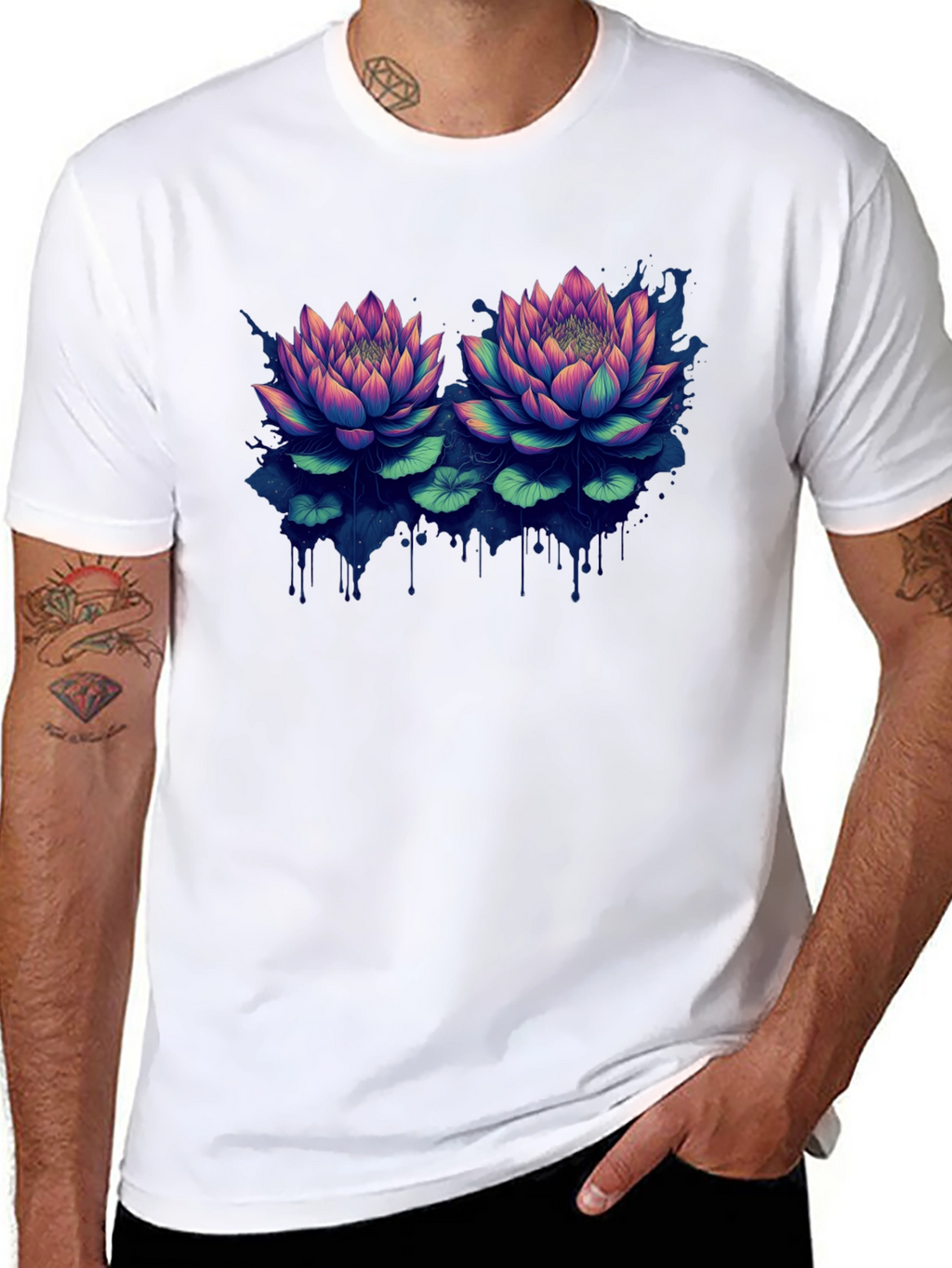 Lotus Blossom Graphic T-Shirt