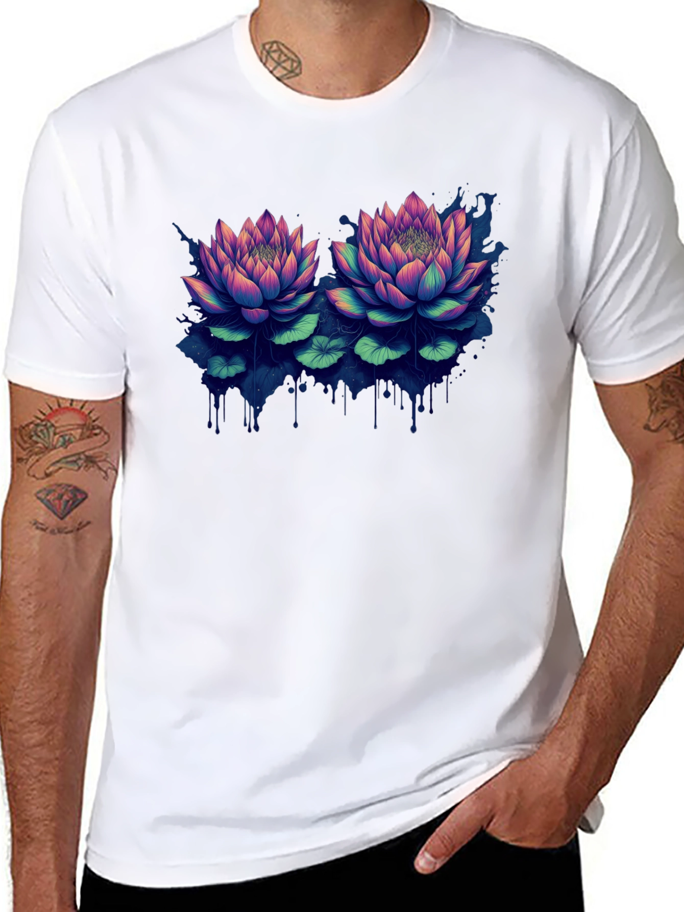Lotus Blossom Graphic T-Shirt