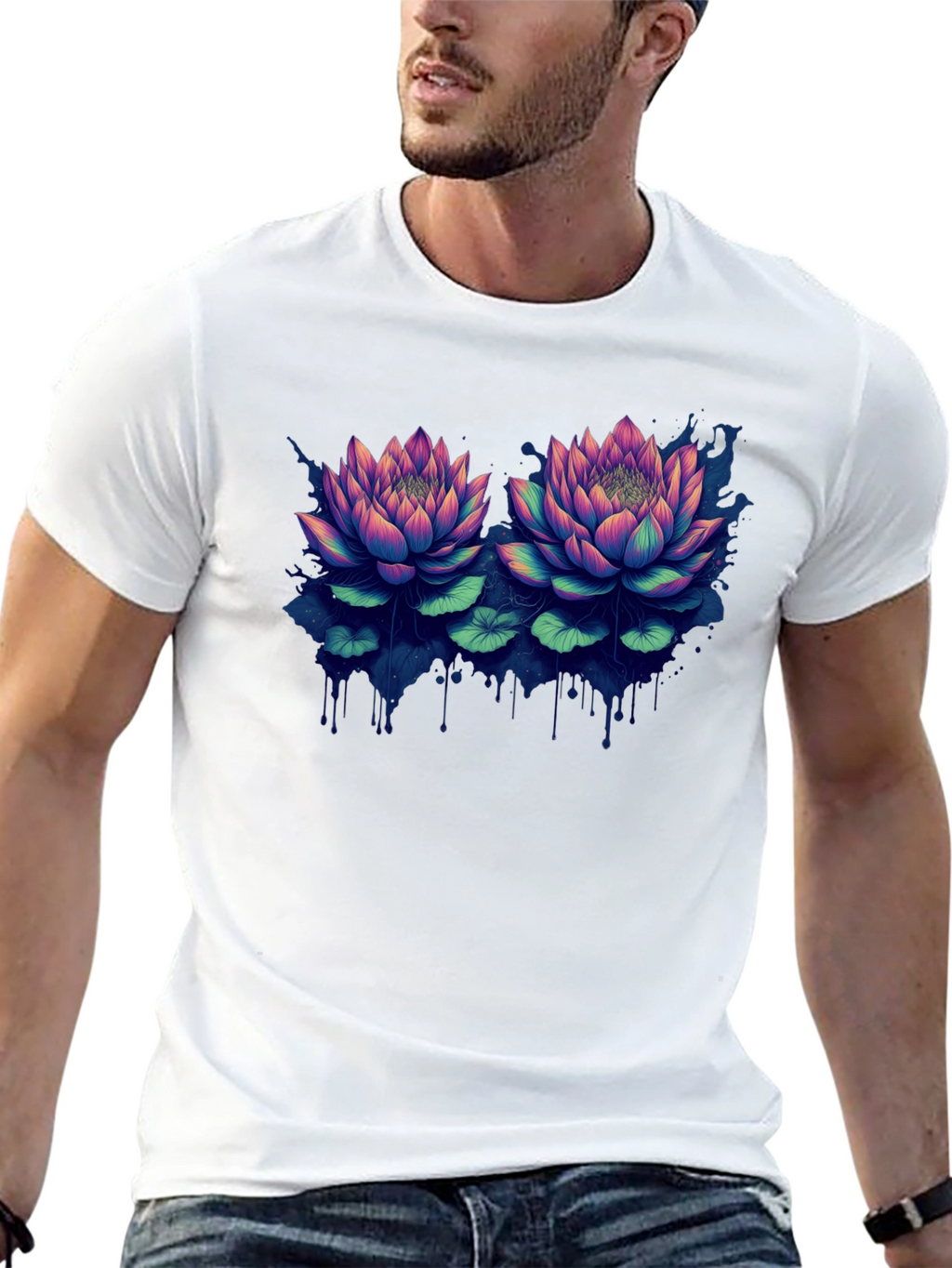 Lotus Blossom Graphic T-Shirt