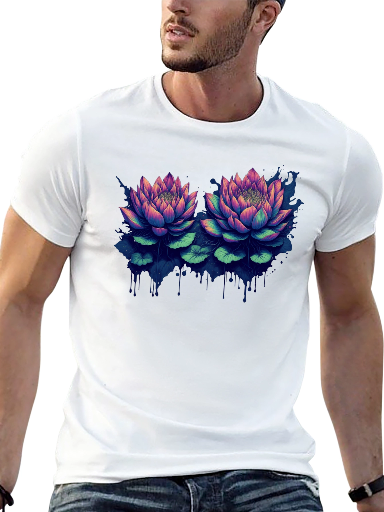 Lotus Blossom Graphic T-Shirt