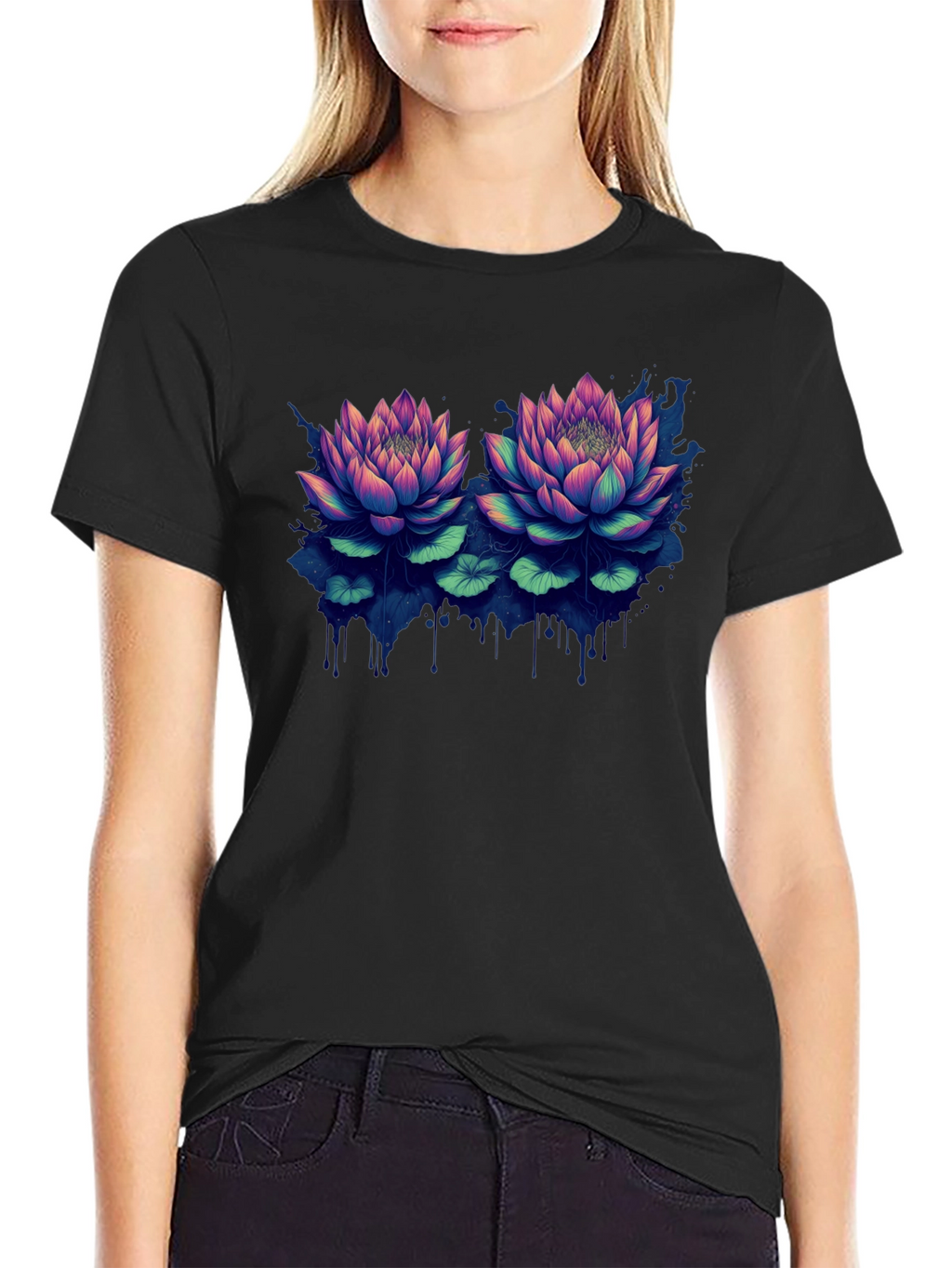 Lotus Blossom Graphic T-Shirt