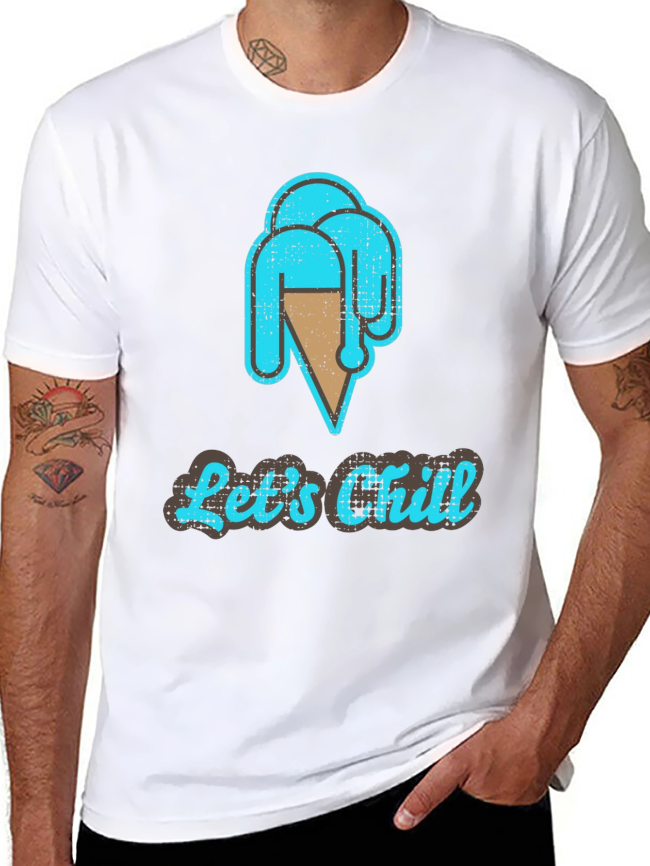 Lets Chill Ice Cream T-Shirt - Casual Graphic Tee
