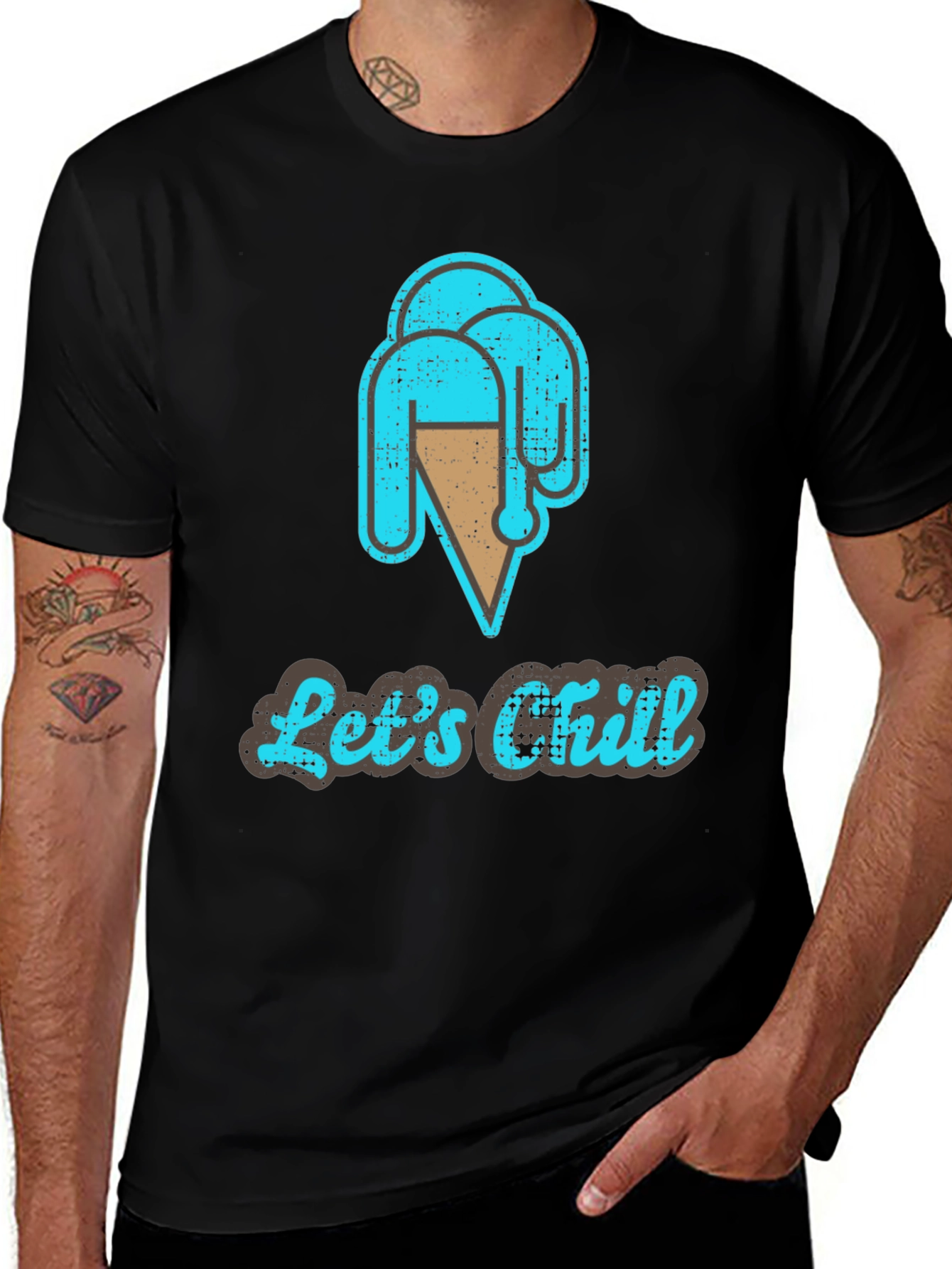 Lets Chill Ice Cream T-Shirt - Casual Graphic Tee