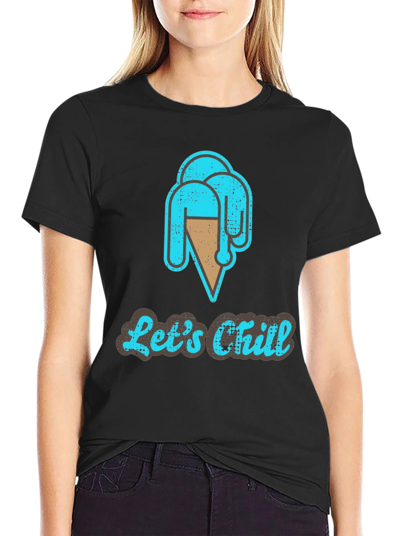 Lets Chill Ice Cream T-Shirt - Casual Graphic Tee