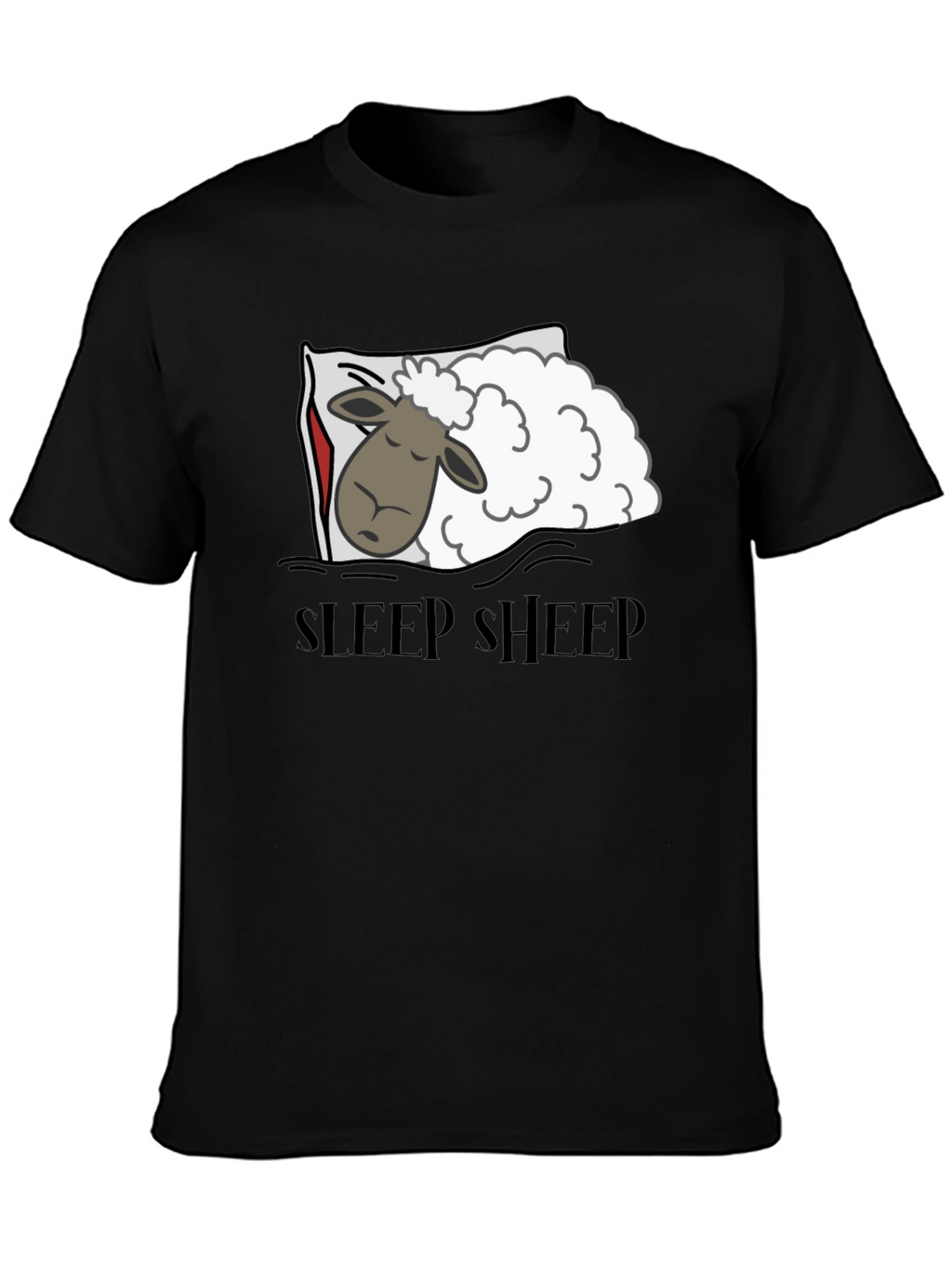 Sleep Sheep Graphic T-Shirt - Black