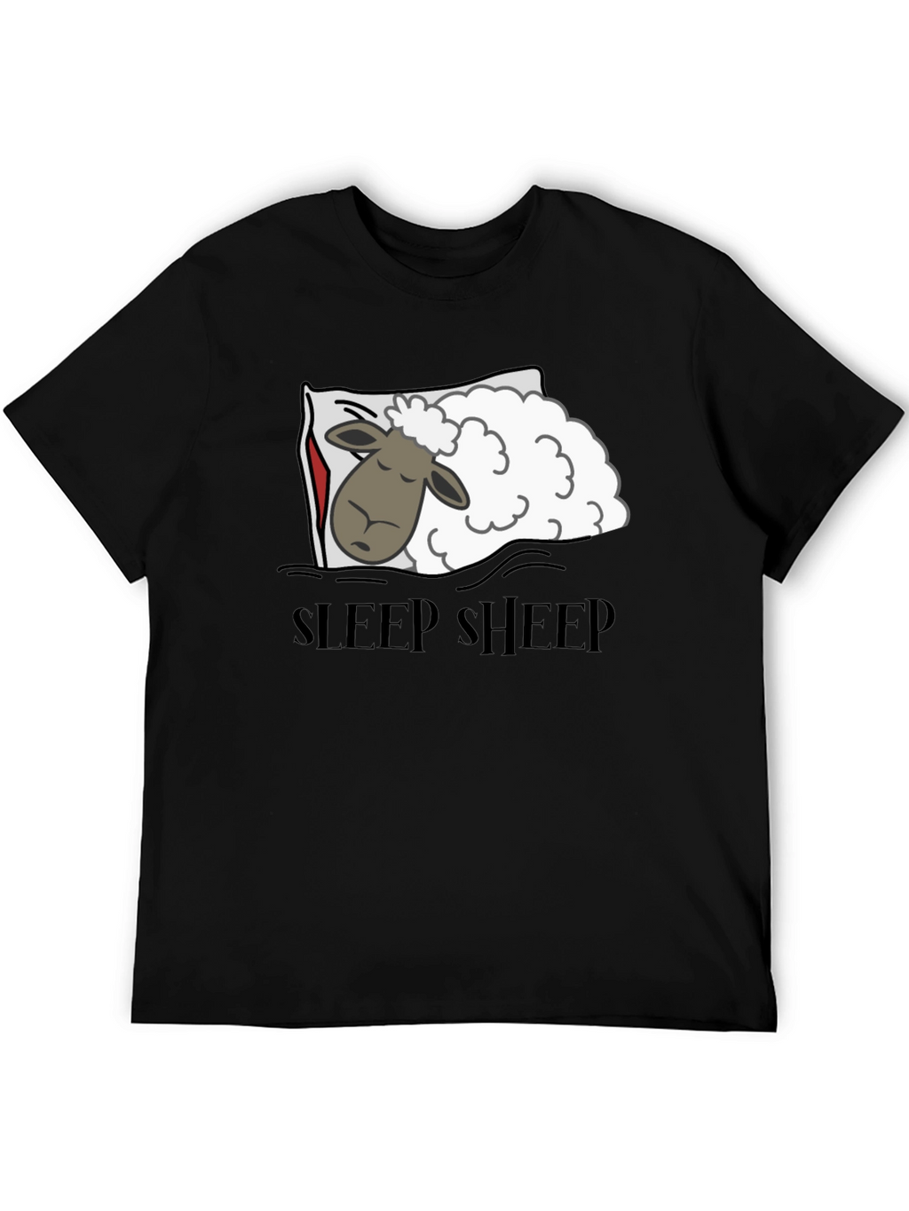 Sleep Sheep Graphic T-Shirt - Black
