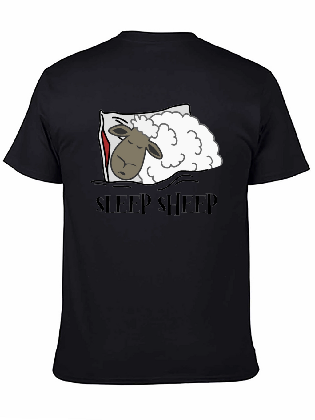Sleep Sheep Graphic T-Shirt - Black