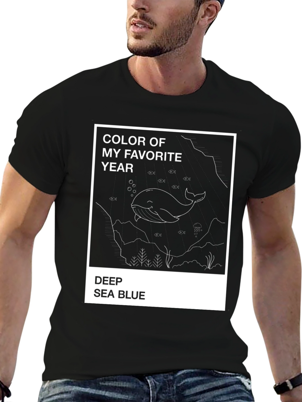 Deep Sea Blue Whale Graphic Tee
