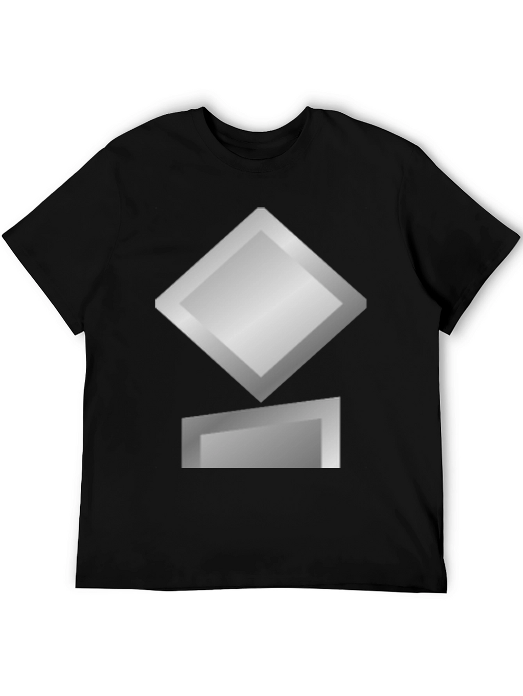 Geometric Graphic Tee - Silver Diamond Design