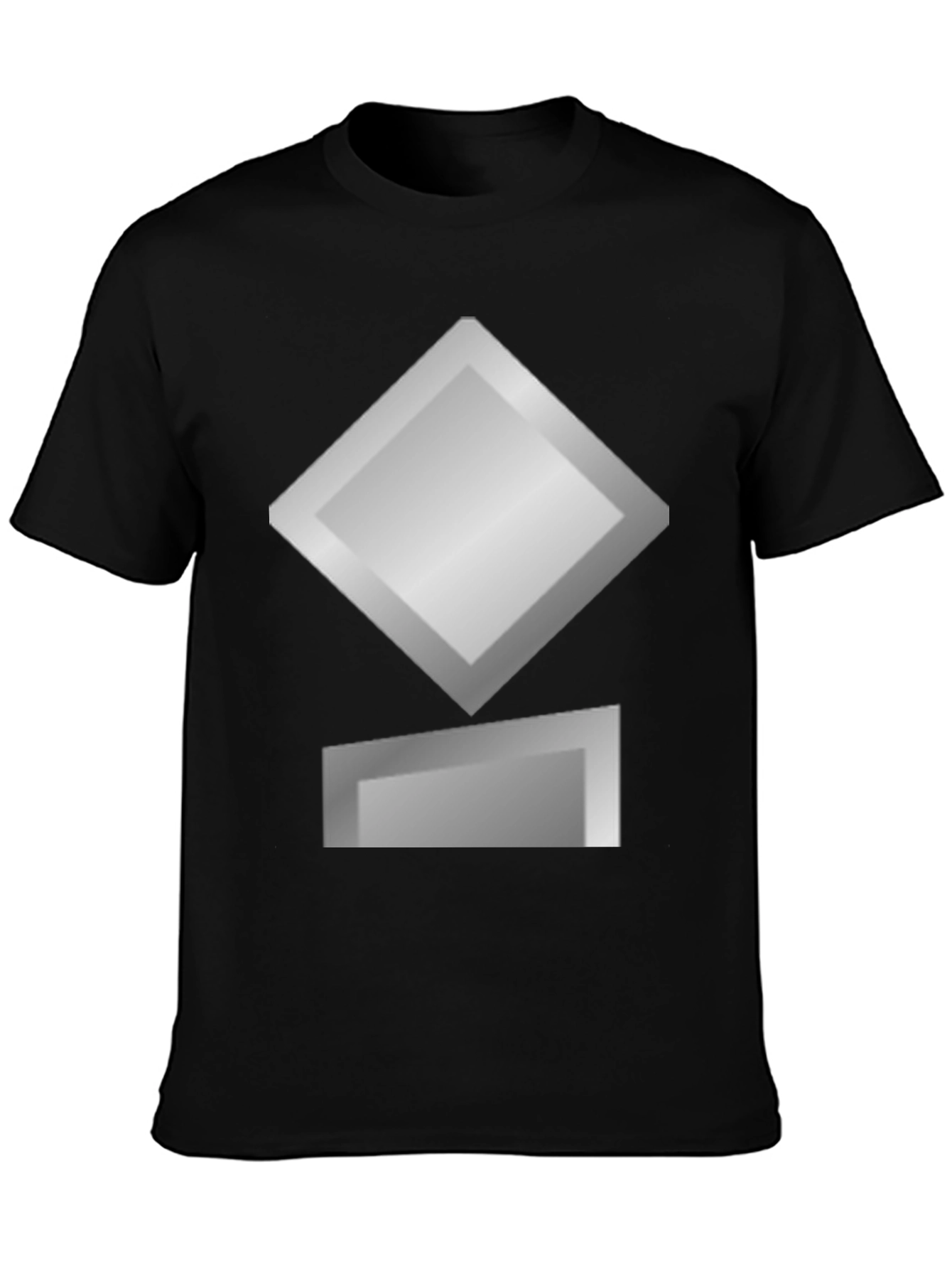 Geometric Graphic Tee - Silver Diamond Design