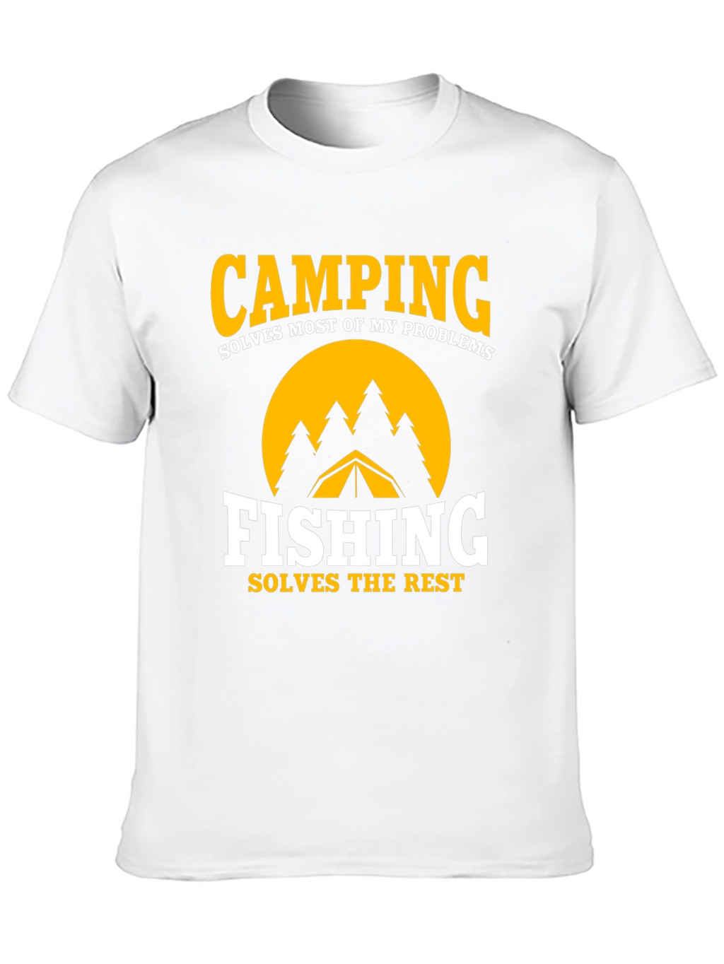 Camping & Fishing Graphic Tee - Problem Solver Shirt