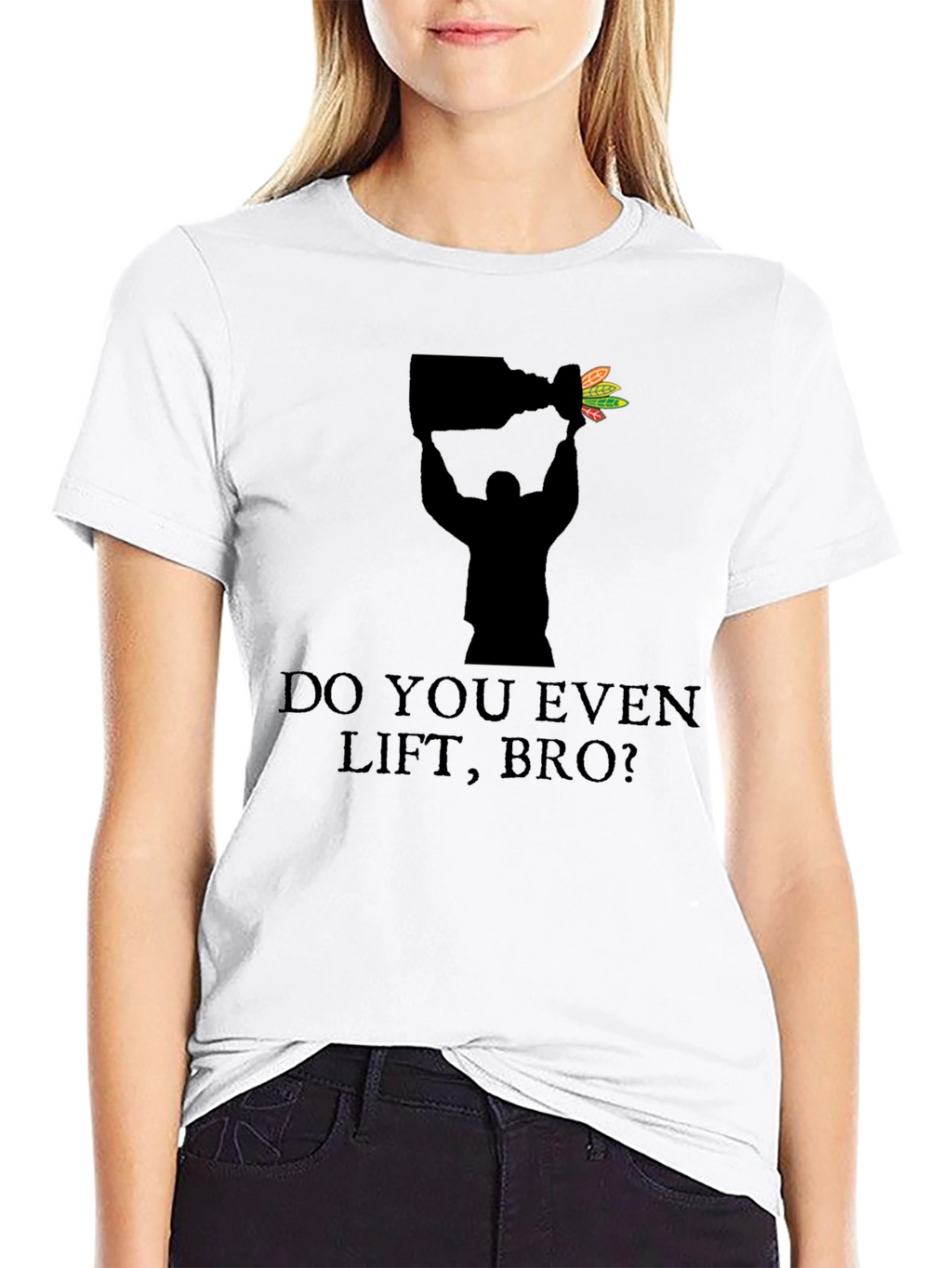 Do You Even Lift Bro? Blackhawks Stanley Cup T-Shirt