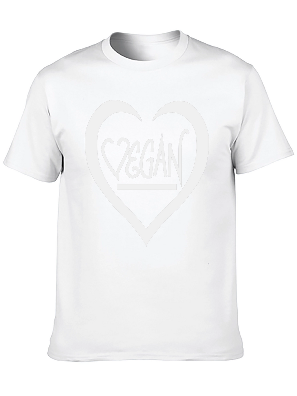 Vegan Heart Graphic T-Shirt - Unisex Black Tee