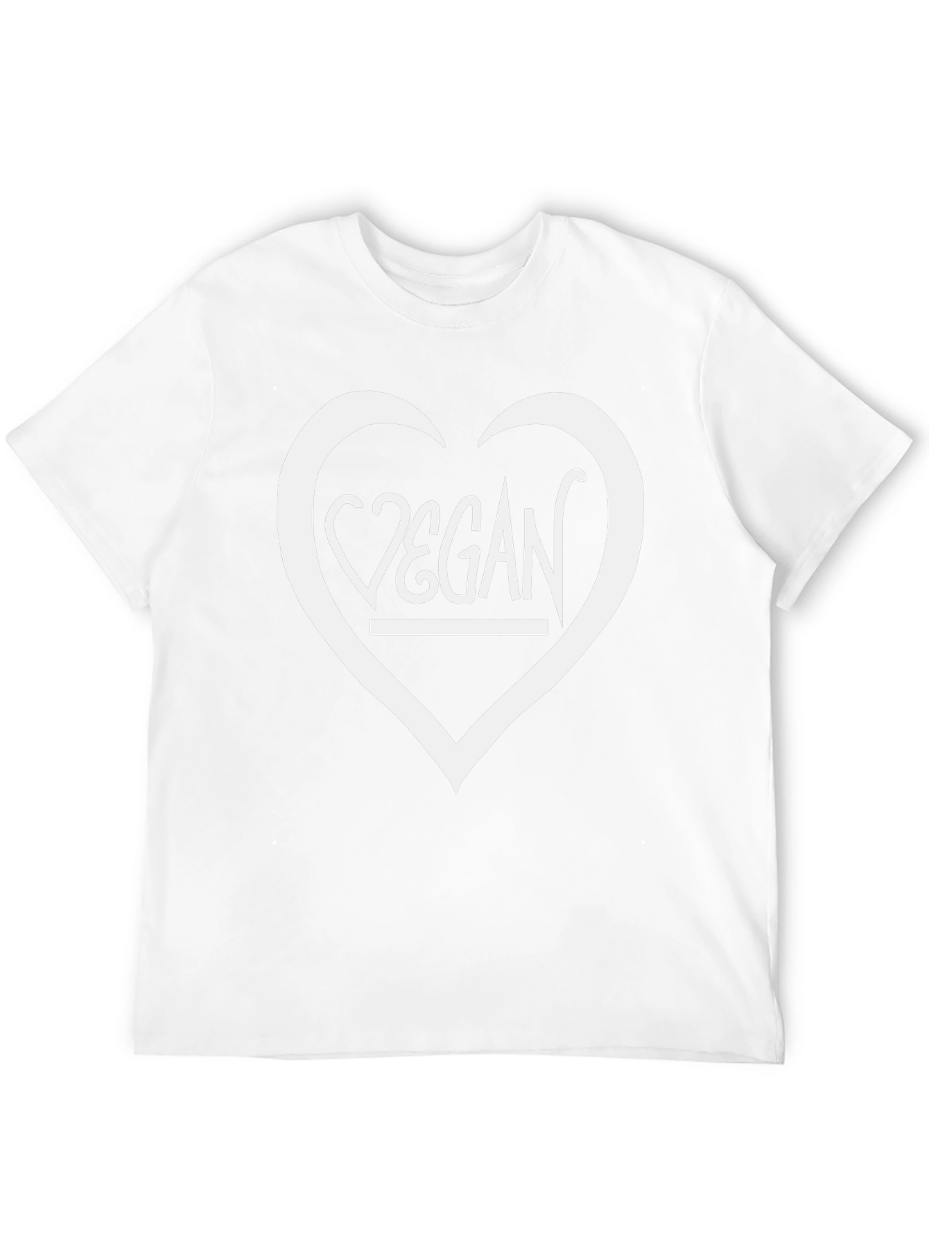 Vegan Heart Graphic T-Shirt - Unisex Black Tee