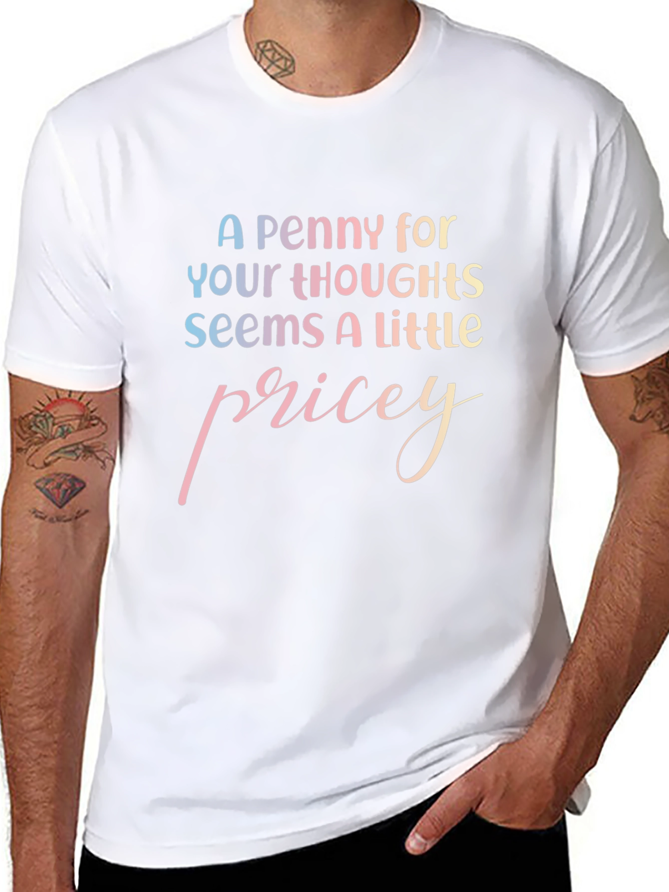 Penny For Your Thoughts T-Shirt Black Tee