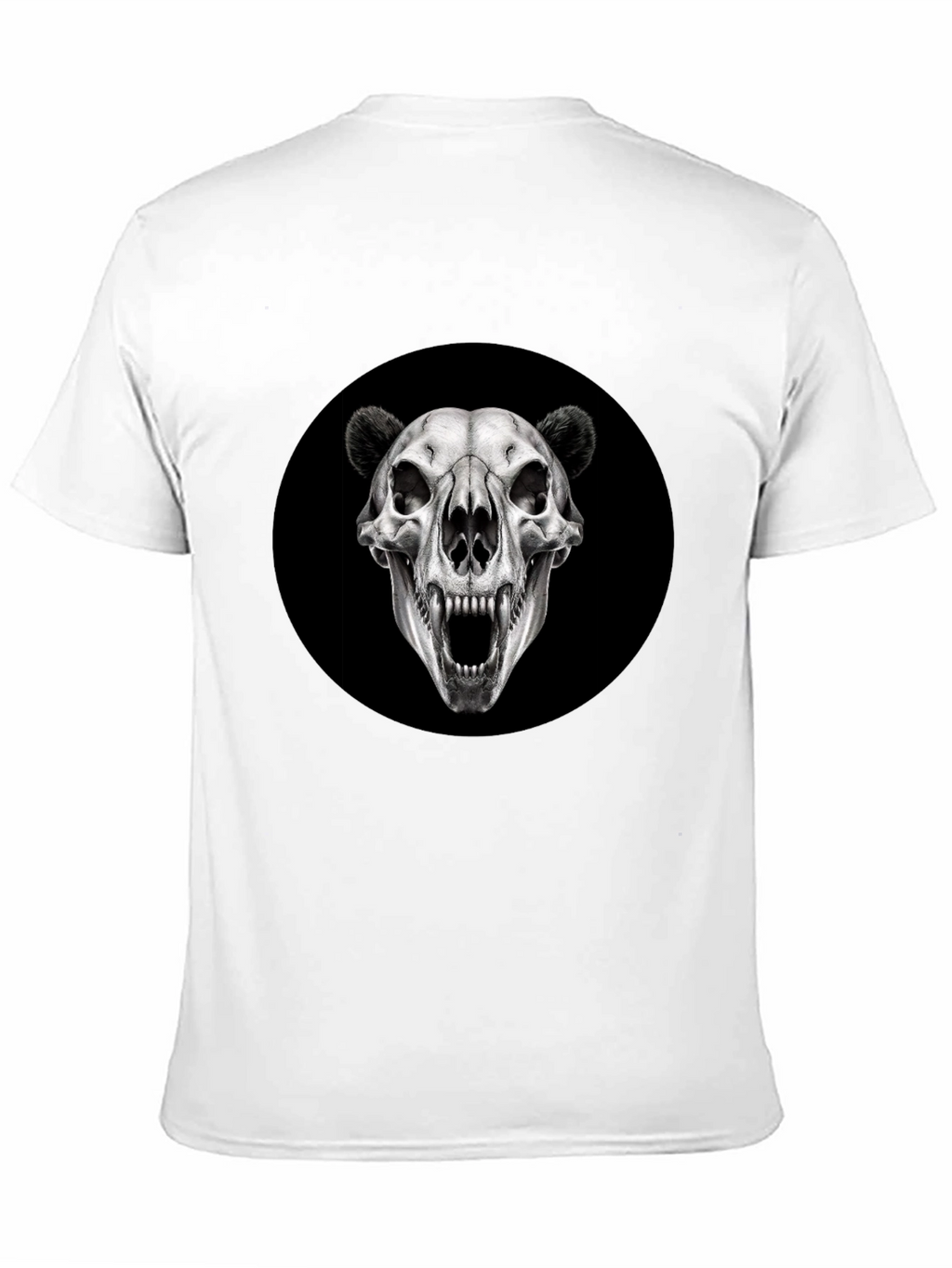 Bear Skull Graphic Black T-Shirt