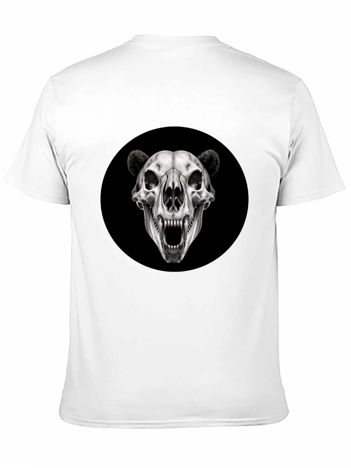 Bear Skull Graphic Black T-Shirt