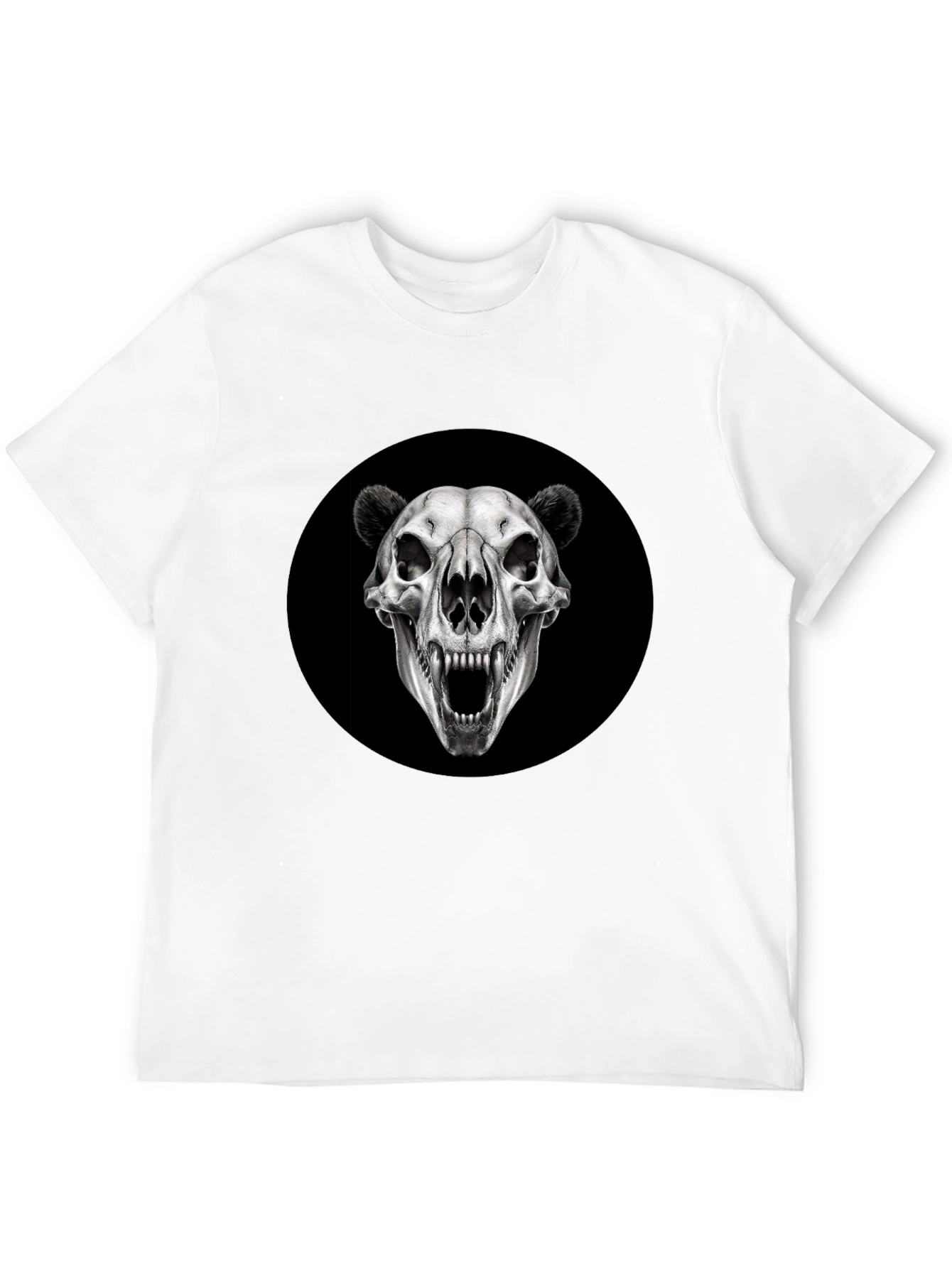 Bear Skull Graphic Black T-Shirt