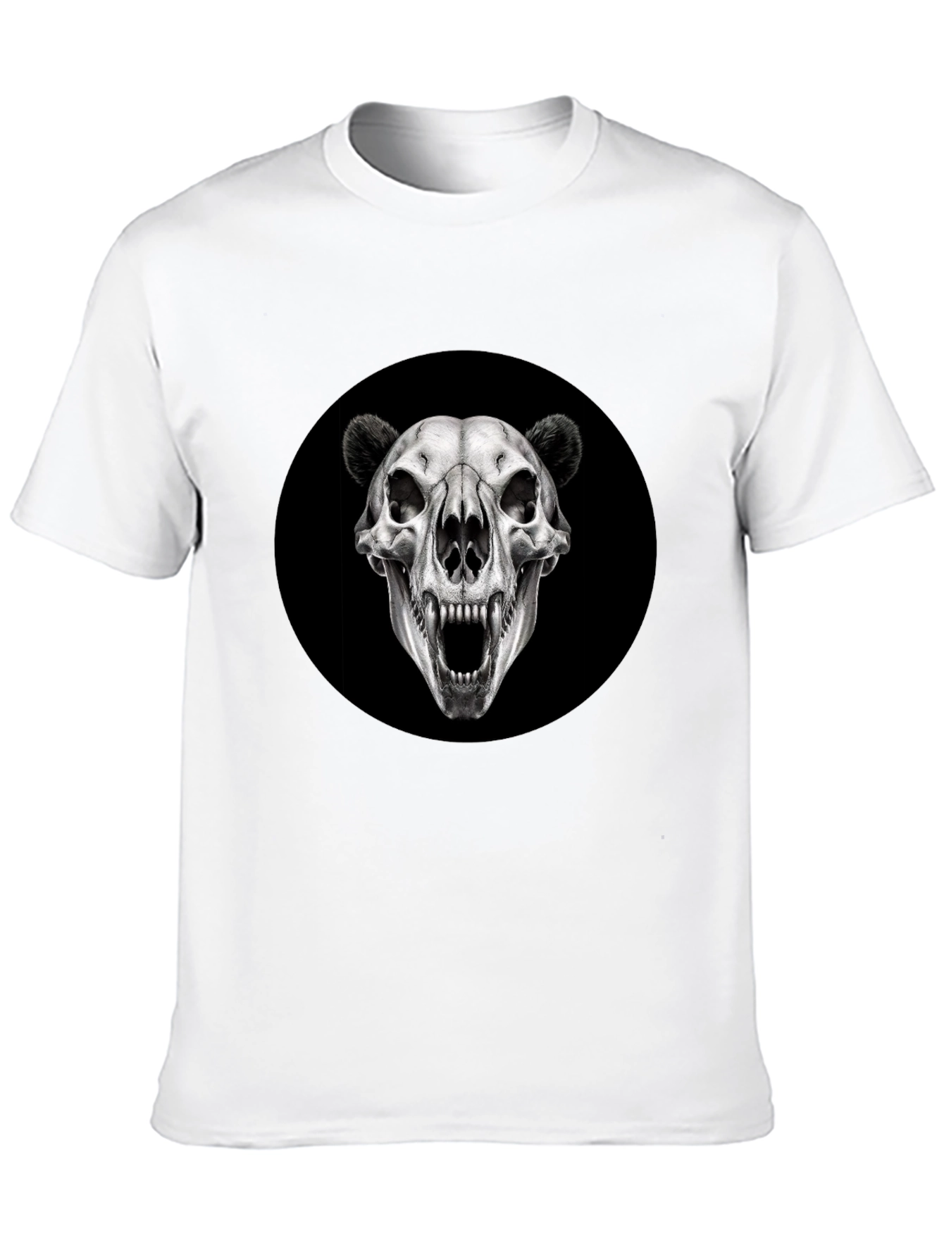 Bear Skull Graphic Black T-Shirt