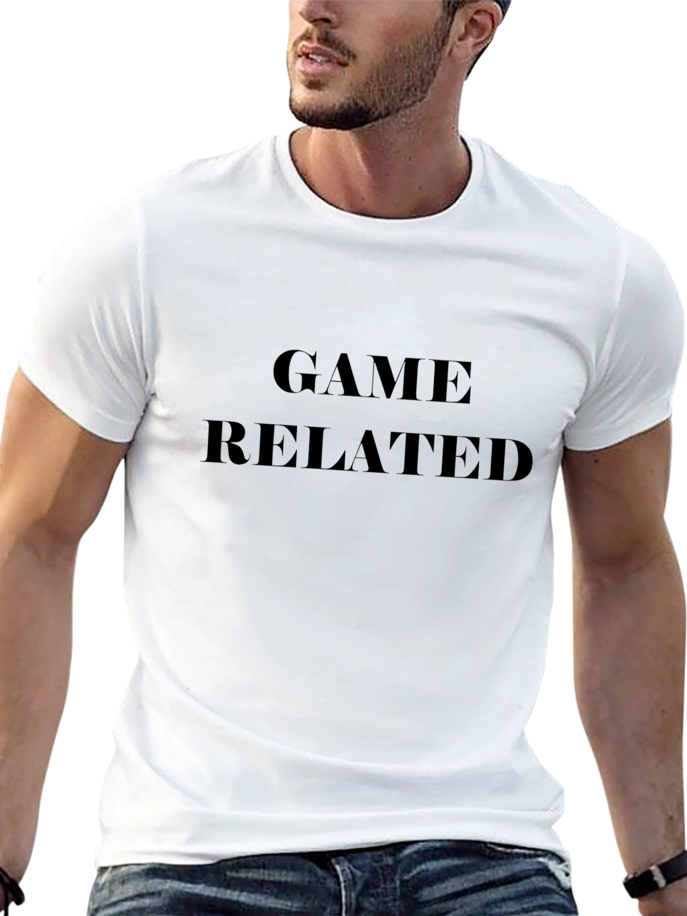 Game Related Black Graphic T-Shirt