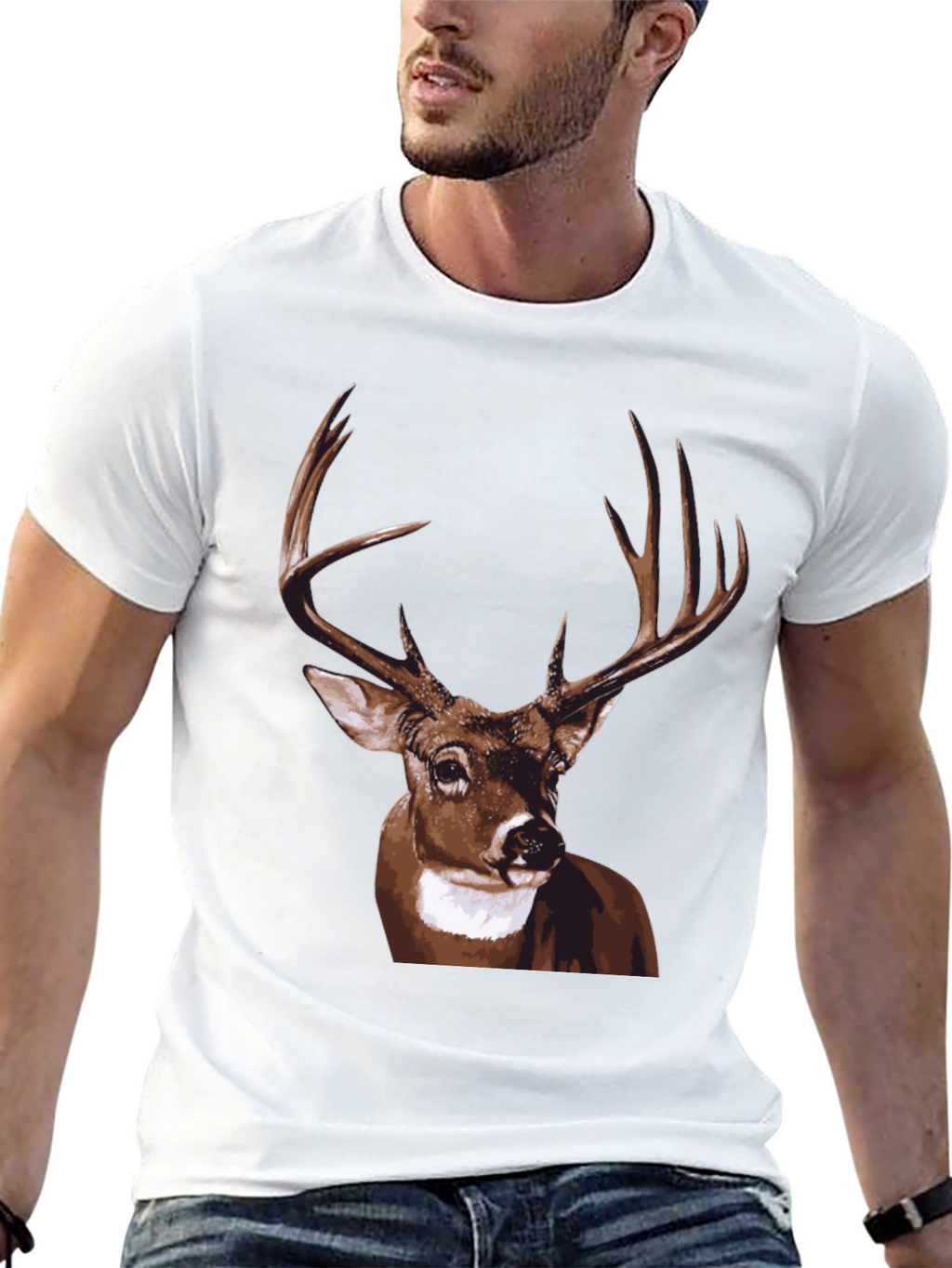 Deer Graphic Tee - Mens Black T-Shirt