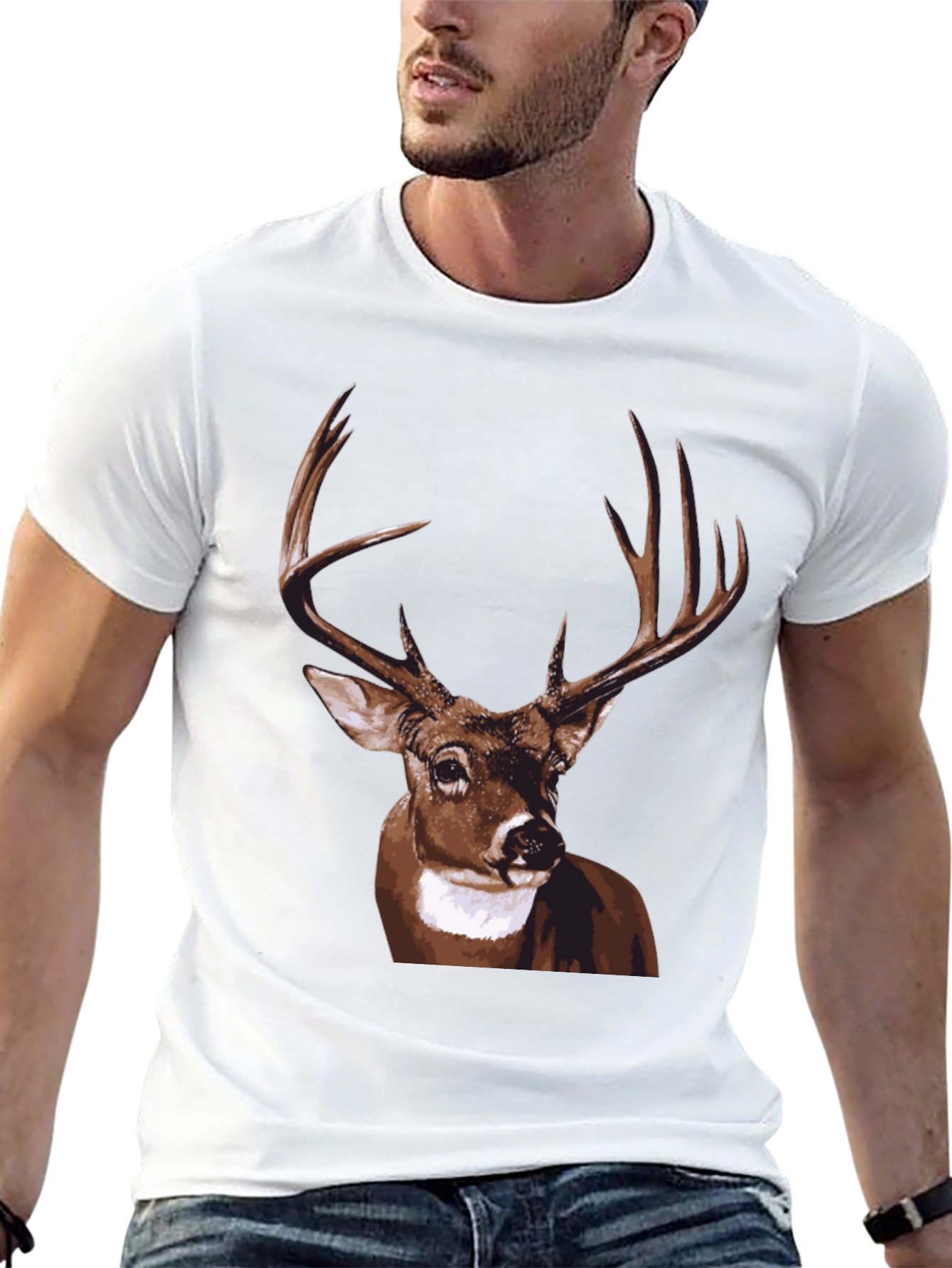 Deer Graphic Tee - Mens Black T-Shirt