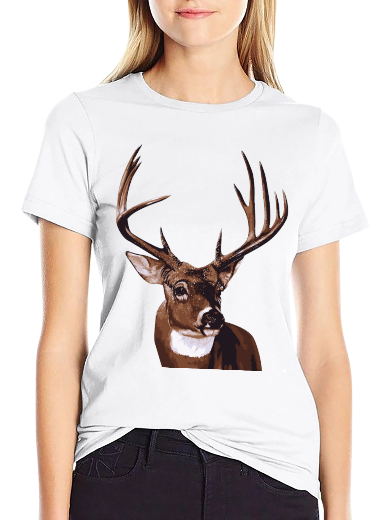 Deer Graphic Tee - Mens Black T-Shirt