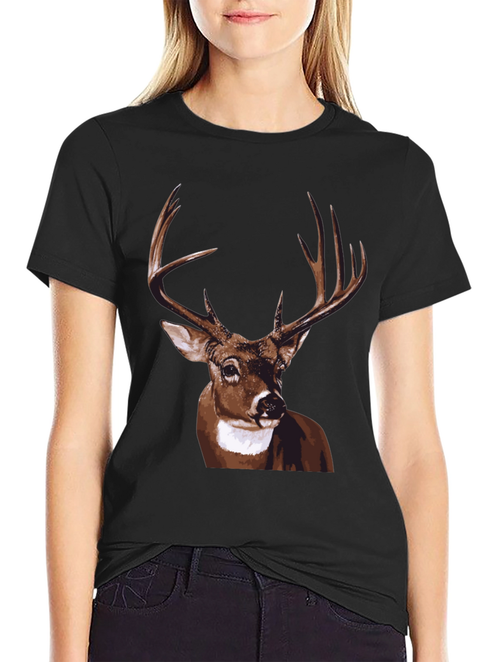 Deer Graphic Tee - Mens Black T-Shirt
