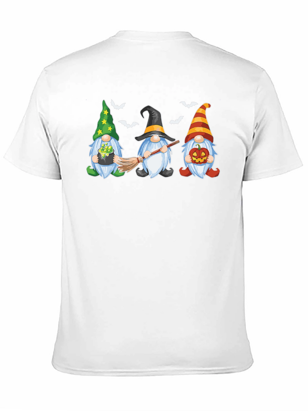 Halloween Gnomes Graphic Print Crew Neck T-Shirt