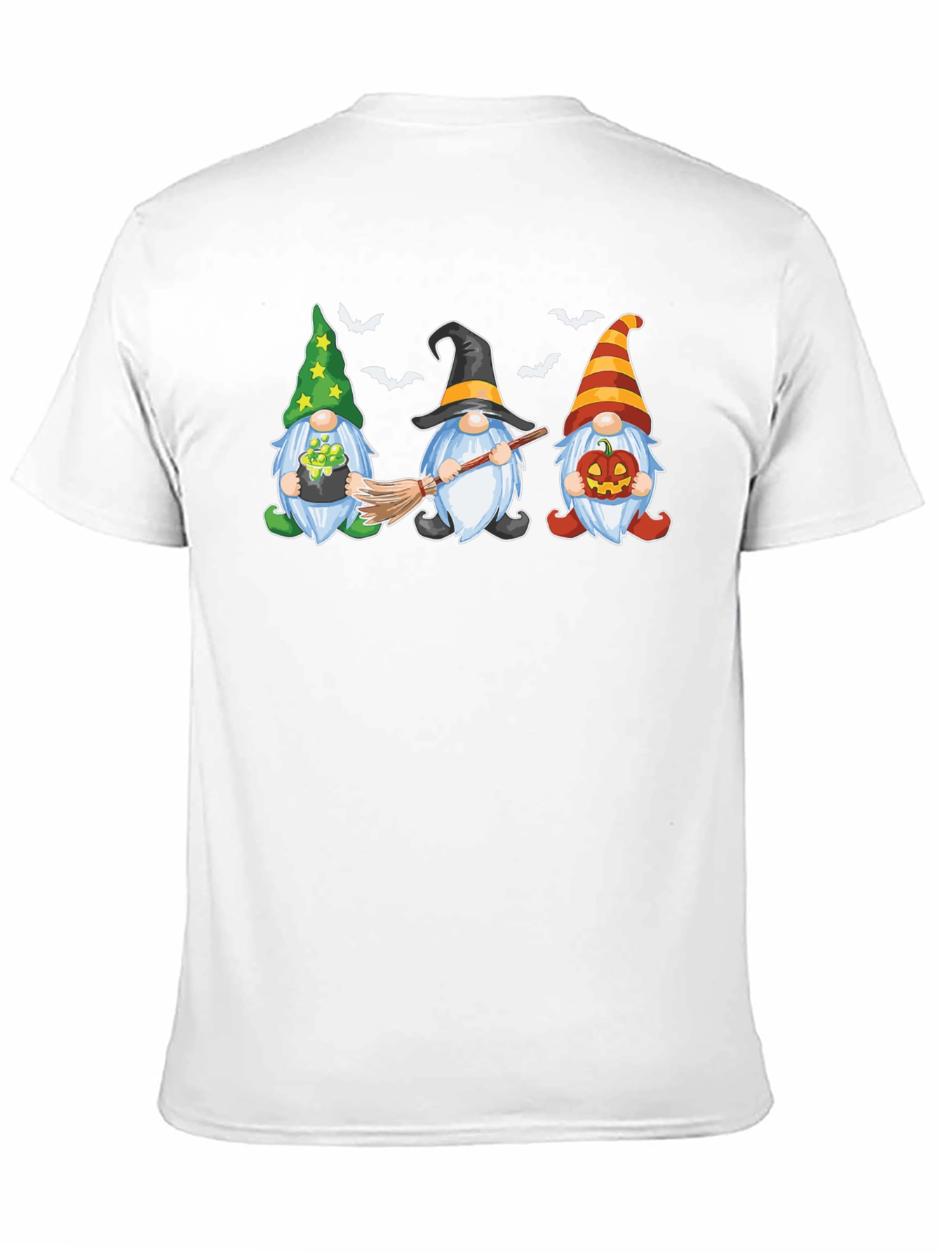 Halloween Gnomes Graphic Print Crew Neck T-Shirt