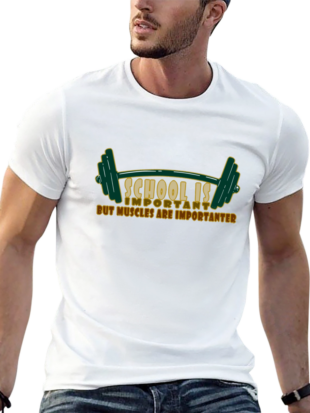 Funny Workout T-Shirt - School is Important