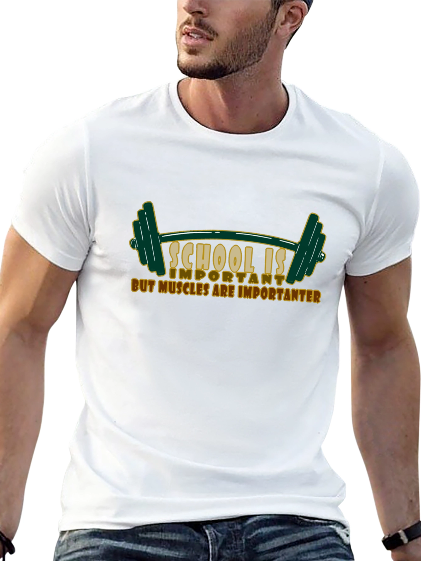 Funny Workout T-Shirt - School is Important