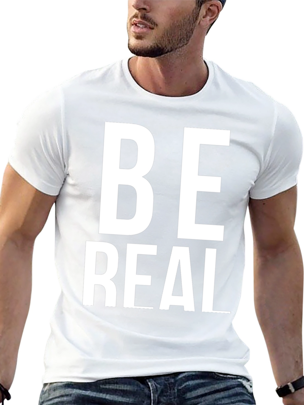 Be Real T-Shirt - Stylish Black Cotton Tee