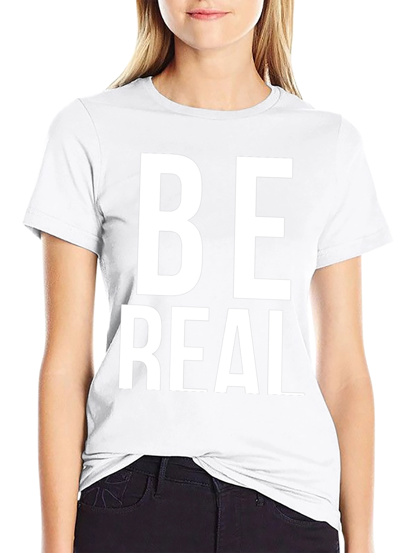 Be Real T-Shirt - Stylish Black Cotton Tee