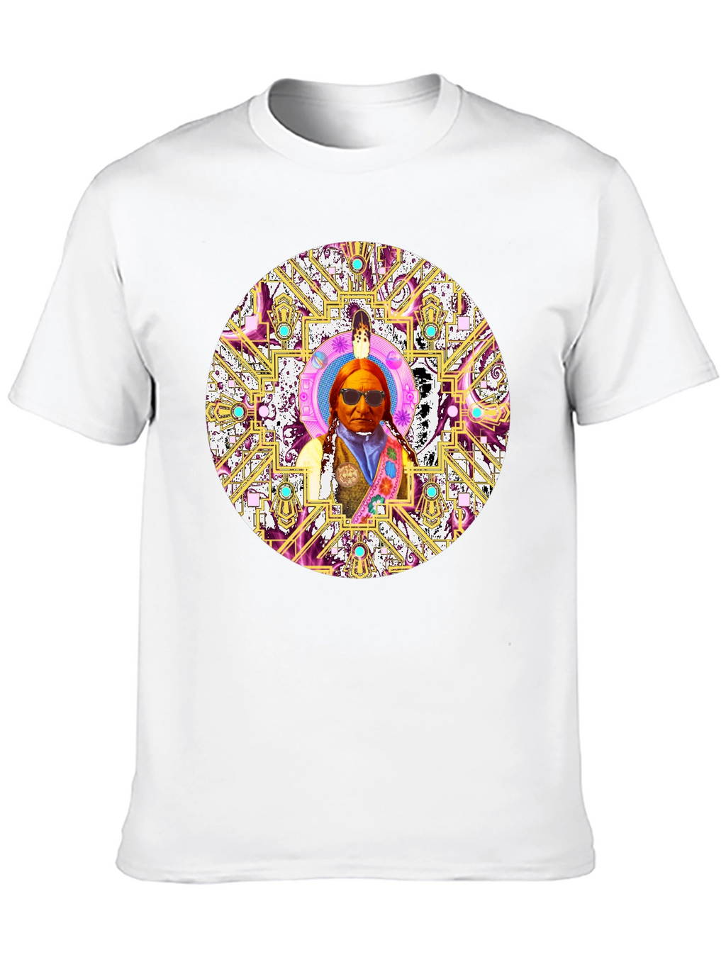 Native American Chief Mandala Graphic T-Shirt