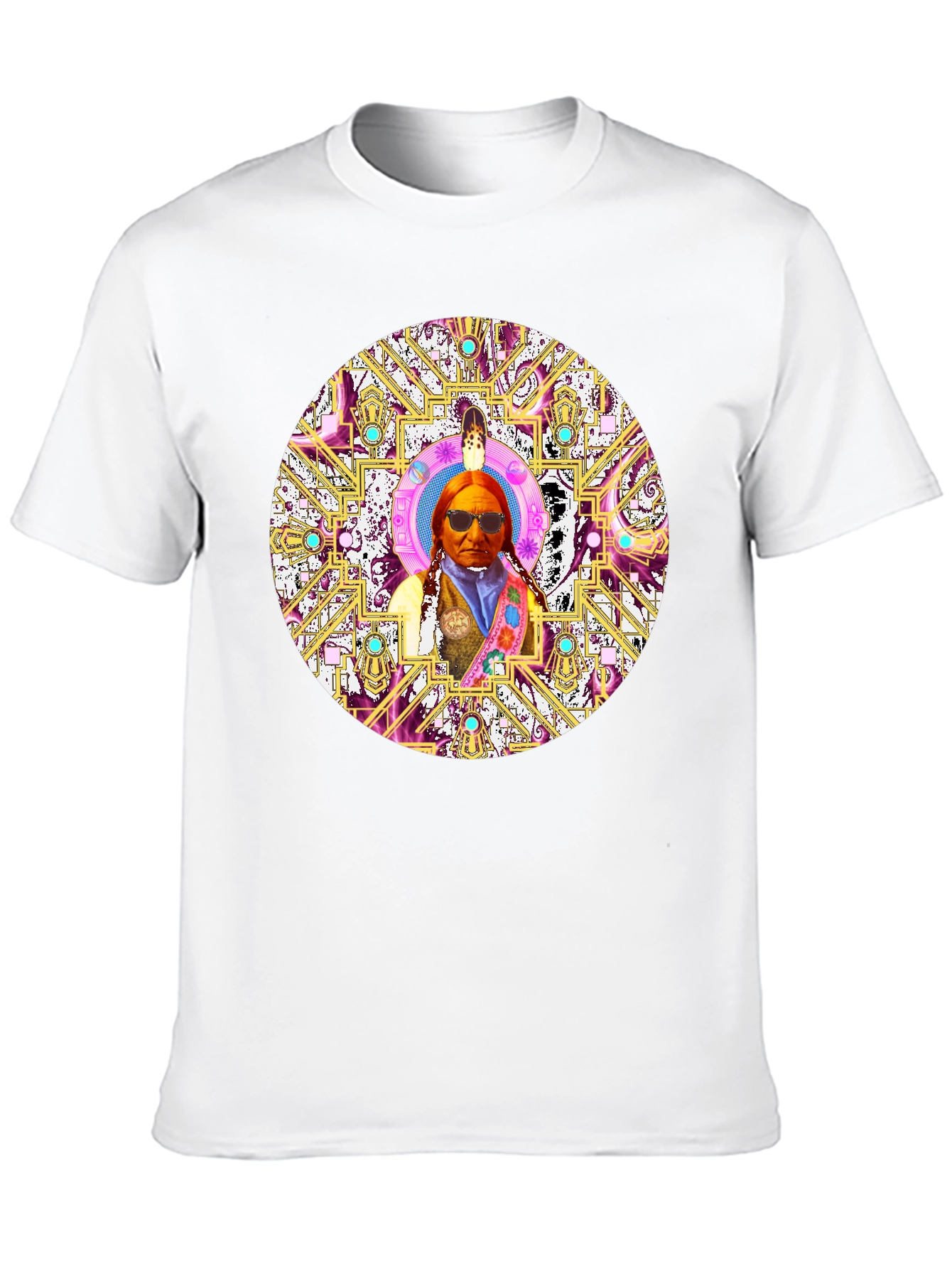 Native American Chief Mandala Graphic T-Shirt