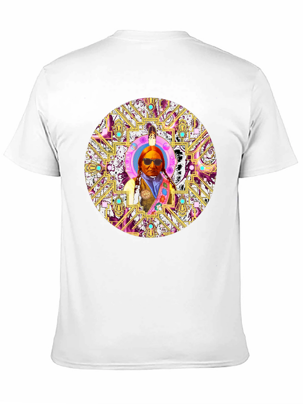 Native American Chief Mandala Graphic T-Shirt