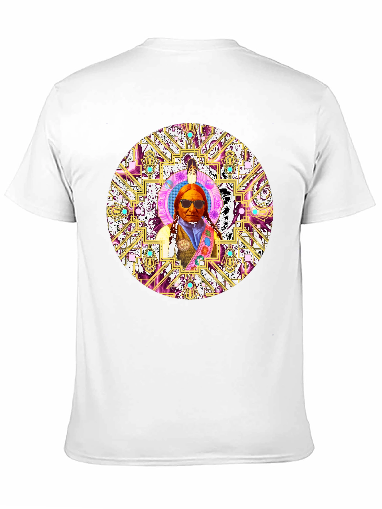 Native American Chief Mandala Graphic T-Shirt
